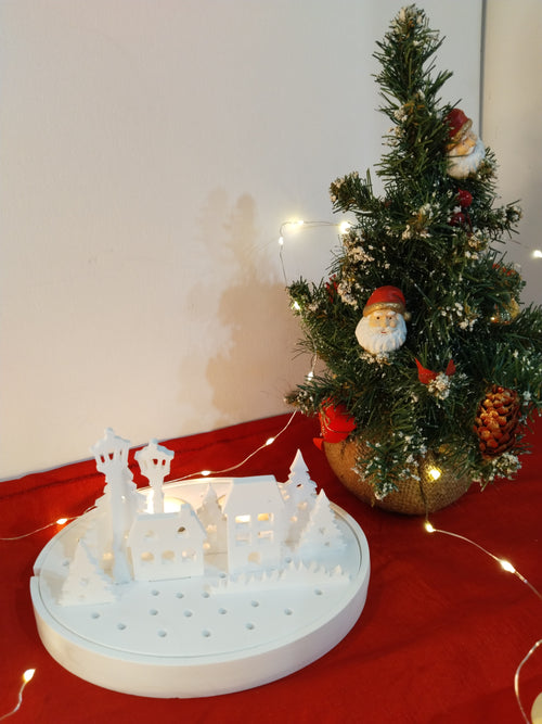 Bougeoir Village de Noël Ovale 🎄✨