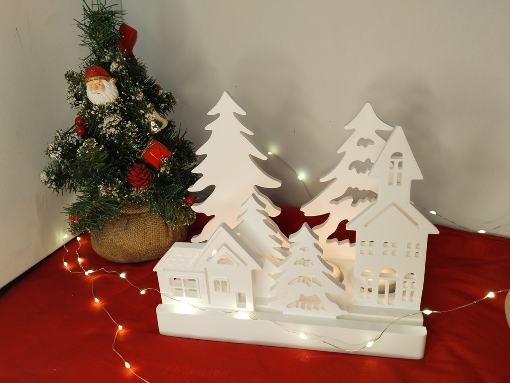 Bougeoir Village de Noël Rectangle 🎄🏡