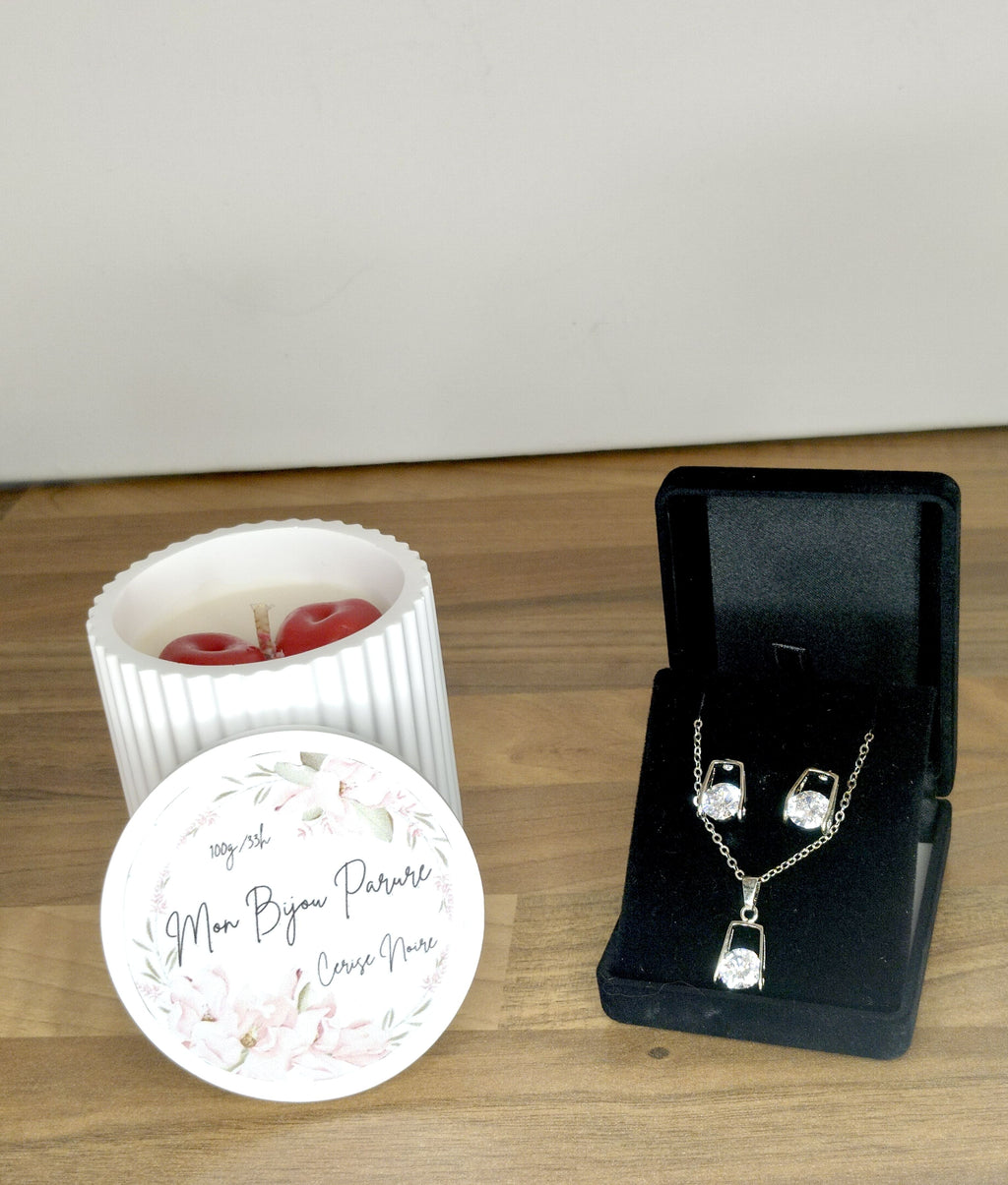Bougie Mon Bijou Parure Cerise Noir