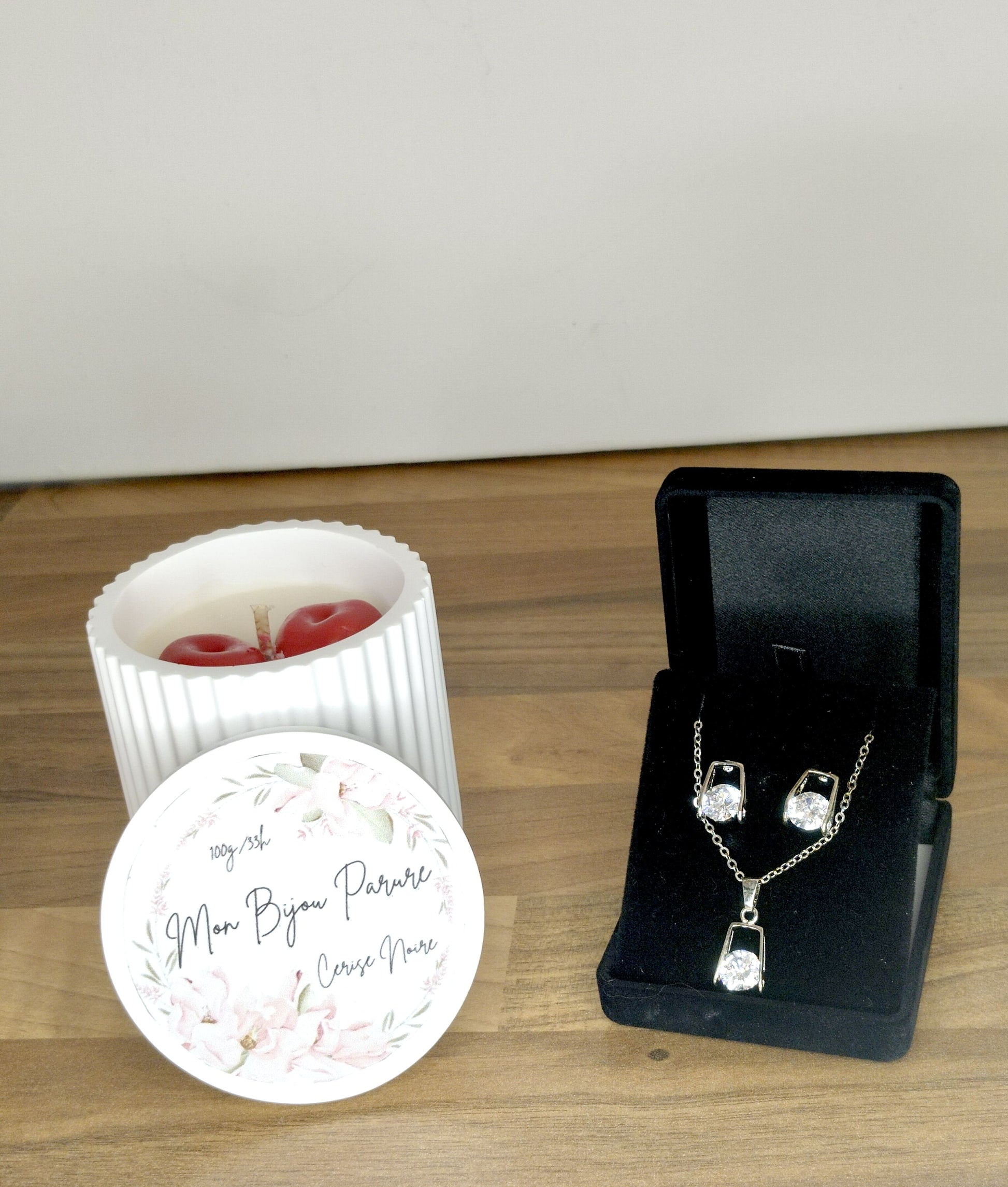 Bougie Mon Bijou Parure Cerise Noir